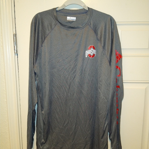 Columbia PFG Ohio State Buckeyes Long Sleeve Tee Shirt Men's sz Large. - Picture 1 of 8